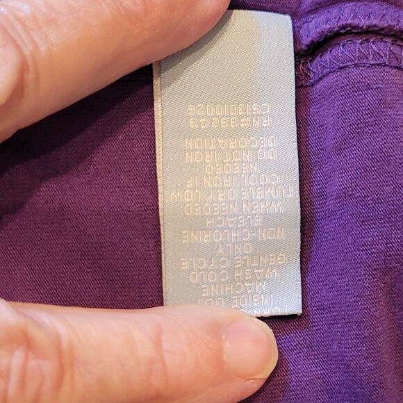 Liz & Me Sport 2X (22-24W) Purple Tee - Picture 6 of 8